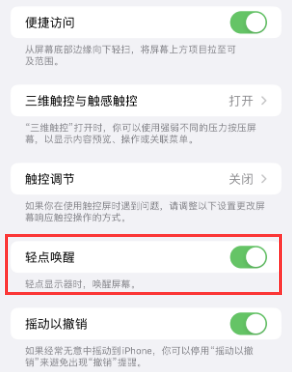 陕西苹果授权维修站分享iPhone轻点无法唤醒怎么办 